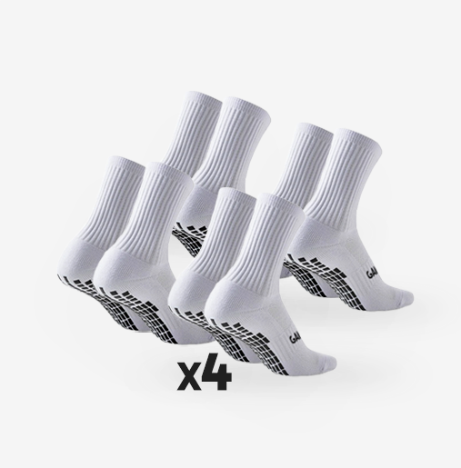 Chaussettes antidérapantes, ou Grip socks, de football, adhérence renforcée pour plus de stabilité, fond blanc | Game Changer